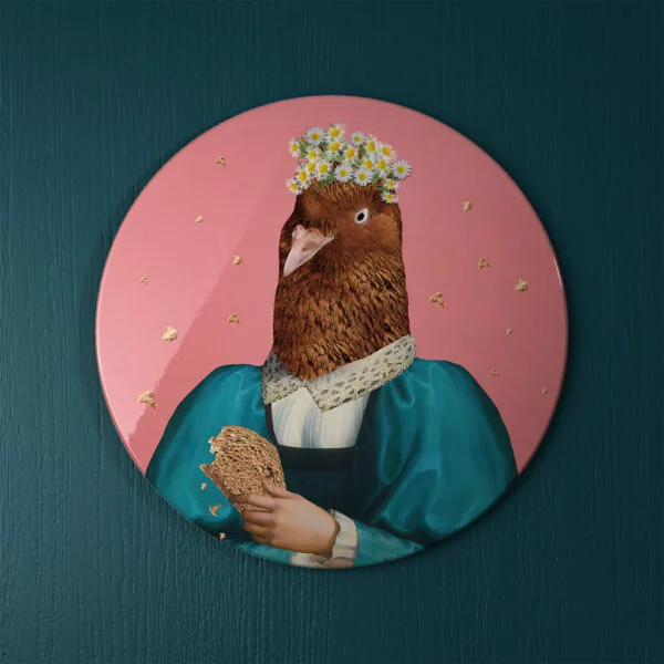 Pigeon With Secrets - Pocket Mirror front Pigeon With Secrets - Pocket Mirror front